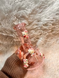 Image 1 of Pink Hello Kitty Thick  Glass Bong