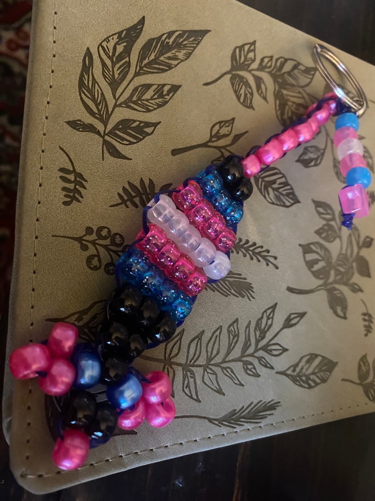 Image of TRANS PRIDE Rat keychain 🐀💖