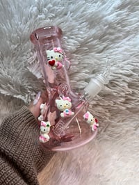 Image 13 of Pink Hello Kitty Thick  Glass Bong