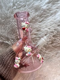 Image 17 of Pink Hello Kitty Thick  Glass Bong