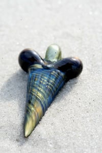 Image 3 of Elevtrum and sea slyme glass shark tooth pendant 🦈