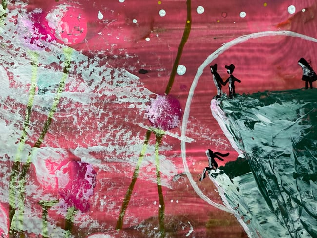 “From the Mountain We Called Everyone Back” Painting