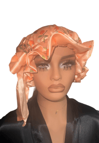 Image 1 of Orangie-Peach Soufflé Ribbon Tie