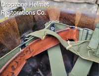 Image 20 of Vietnam M-1 Helmet & 1966 Liner Mitchell Camo Cover. The Fink in Nam 1957 Sweatband.