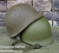 Image 10 of Vietnam M-1 Helmet & 1966 Liner Mitchell Camo Cover. The Fink in Nam 1957 Sweatband.