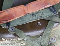 Image 21 of Vietnam M-1C Helmet & Paratrooper liner Mitchell Camo Cover Cavalry.