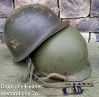 Image 12 of Vietnam M-1C Helmet & Paratrooper liner Mitchell Camo Cover Cavalry.
