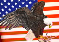 Image 2 of Hand Carved Wooden Golden Eagle