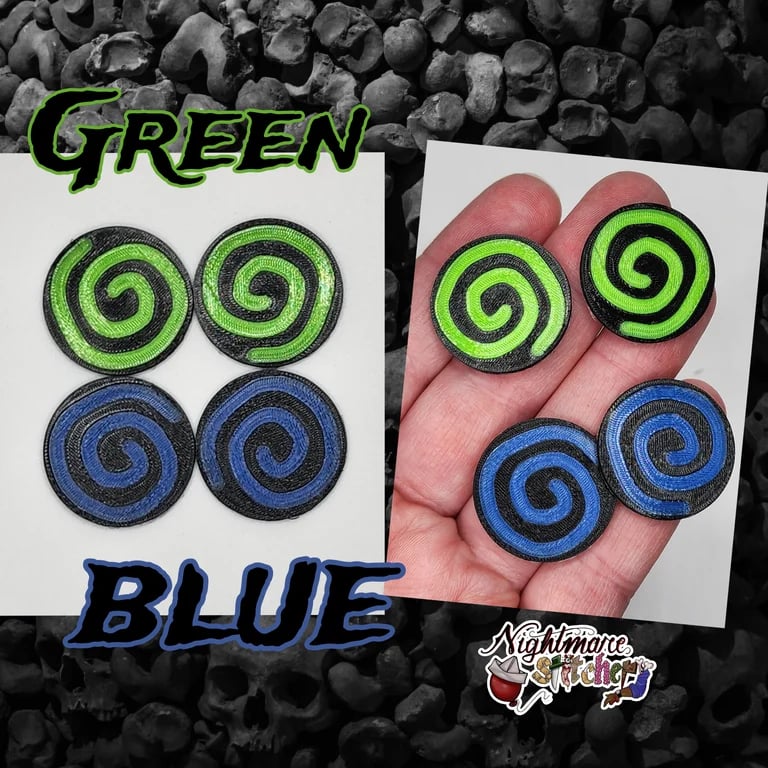 30mm 3D Printed Dizzy Eyes/Buttons 