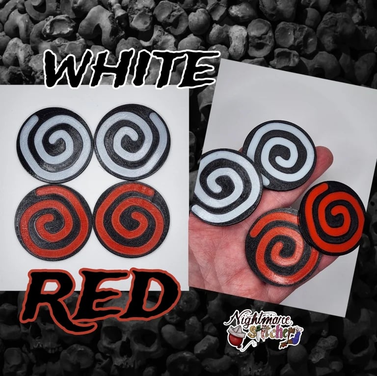 30mm 3D Printed Dizzy Eyes/Buttons 