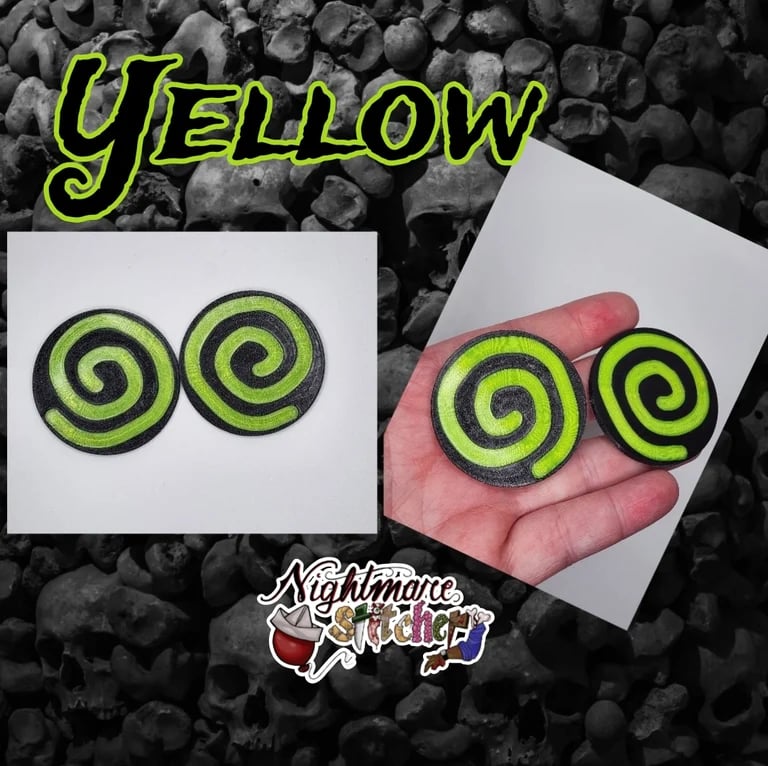 30mm 3D Printed Dizzy Eyes/Buttons 