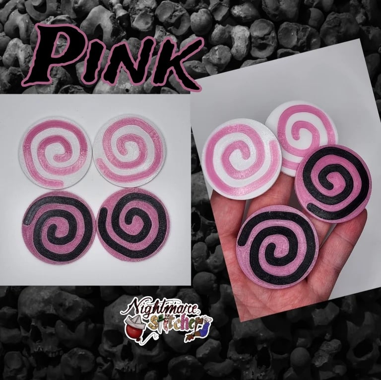 45mm 3D Printed Dizzy Eyes/Buttons 