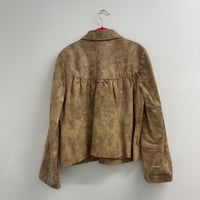 Image 2 of marble dye leather coat 