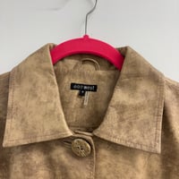 Image 3 of marble dye leather coat 