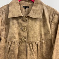 Image 5 of marble dye leather coat 