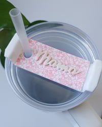 Image 2 of Pink Hibiscus Tumbler Tag 
