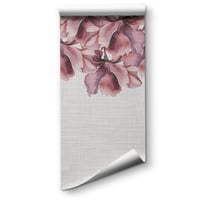Image 2 of Peony Drip Wallpaper – Blush & Plum linen