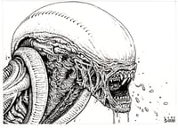 SCREAMER original ink illustration/choice of adding color!
