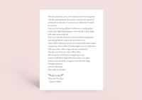 These Are The Days Card (a Christmas poem)