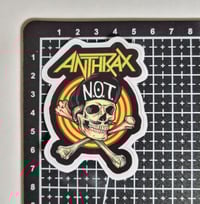 Image 2 of Anthrax Sticker Crossbones Matte Vinyl Sticker