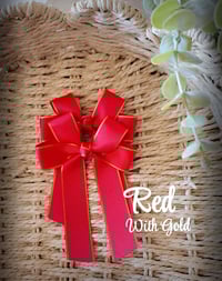 Image 4 of 4" bow silver and gold edge
