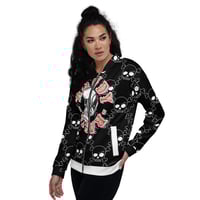 Image 4 of Rowdy Rag's Skull & Crossbones Punk Bomber Jacket