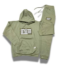 Image 1 of KON-TRUH-BAND clothing Logo (Olive) Sweatsuit