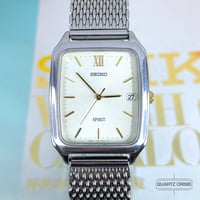 Image 2 of 1998 Seiko Spirit 'Tank' Two-tone Quartz Dress Watch (7n32-5000)
