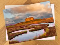 Aldeburgh Greetings Card. Winter Sunset at the Martello Tower.