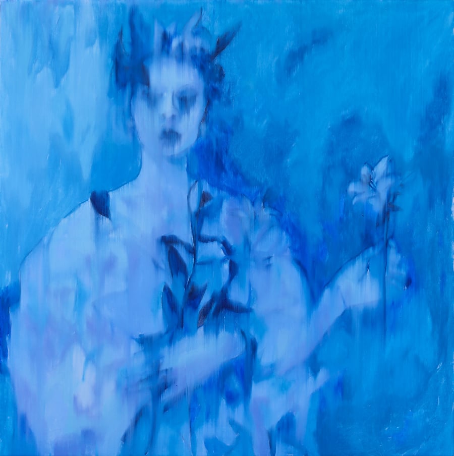 Image of Original Painting "Beatrix's Greece" (Ships from EU)