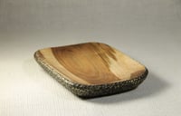 Image 3 of Plate made of wood with hand carving and gold tinting