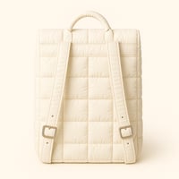 Image 2 of Off White Quilted Backpack 