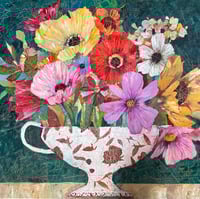 Image 1 of The White Urn with Garden Flowers