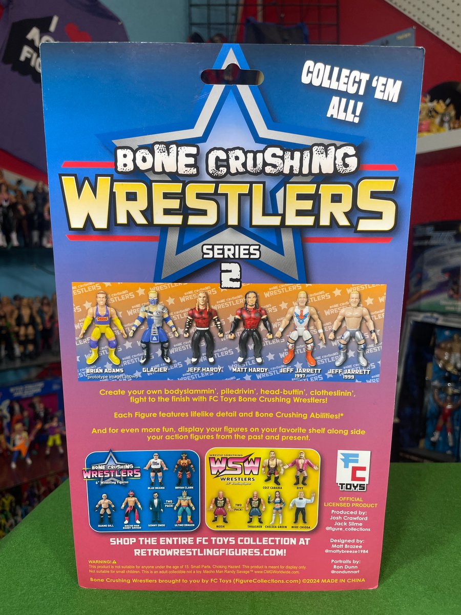 IN STOCK** JEFF JARRETT (AZTEC) BONE CRUSHING WRESTLERS SERIES 2