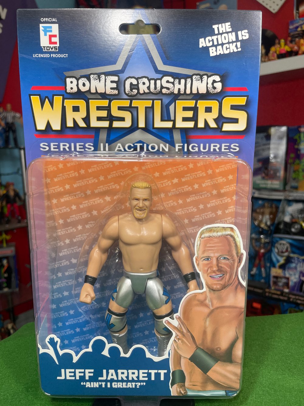 **IN STOCK** JEFF JARRETT '99 BONE CRUSHING WRESTLERS SERIES 2 FIGURE BY FC TOYS