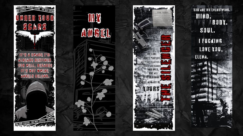 Image of Double sided single officially licensed under your scars bookmark 