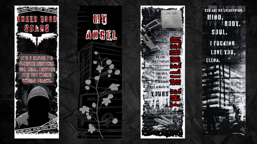 Image of Double sided single officially licensed under your scars bookmark 