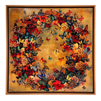 Image 1 of Original Canvas - Summer Wreath - 30" x 30"