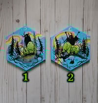 Image 2 of Rainbow Blue Moff Cryptid Buddies Original Canvas