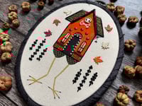 Image 8 of Halloween Baba Yaga House Mixed Media Embroidery Hoop 5x7"