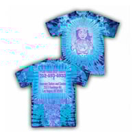 Image 2 of "GO ON BACK" T (PURPLE/BLUE DYE)