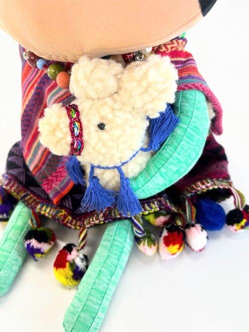 Image of Alessia and her pet, Alf the alpaca