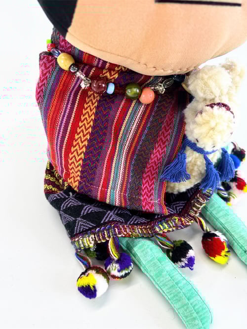 Image of Alessia and her pet, Alf the alpaca