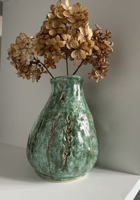 Image 2 of Summer meadow turquoise ceramic vase