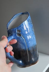 Image 2 of Misty Grasses flower jug vase with prints of real plants