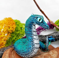 Image 1 of Forest Snake. Collectible figurine of a green snake