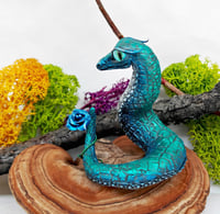 Image 2 of Forest Snake. Collectible figurine of a green snake