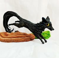 Image 1 of Black fox collectible figurine Running fox