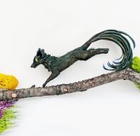 Image 2 of Black fox collectible figurine Running fox