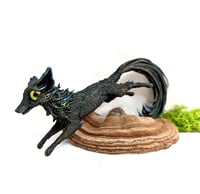 Image 3 of Black fox collectible figurine Running fox